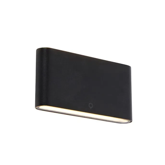 Moderne Außenwandleuchte schwarz 17,5 cm inkl. LED IP65 - Batt