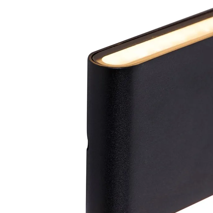 Moderne Außenwandleuchte schwarz 17,5 cm inkl. LED IP65 - Batt