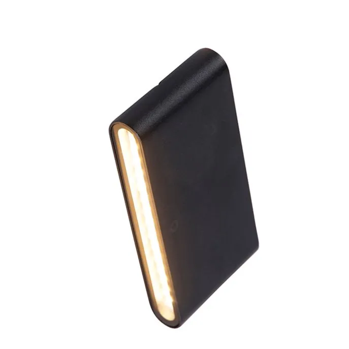 Moderne Außenwandleuchte schwarz 17,5 cm inkl. LED IP65 - Batt