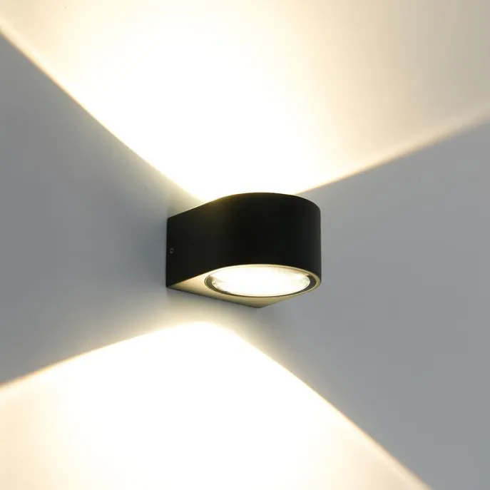 Moderne Außenwandleuchte schwarz inkl. LED 2-flammig IP54 - Carla