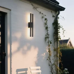 Moderne Außenwandleuchte schwarz inkl. LED 2-Licht IP54 - Jamal