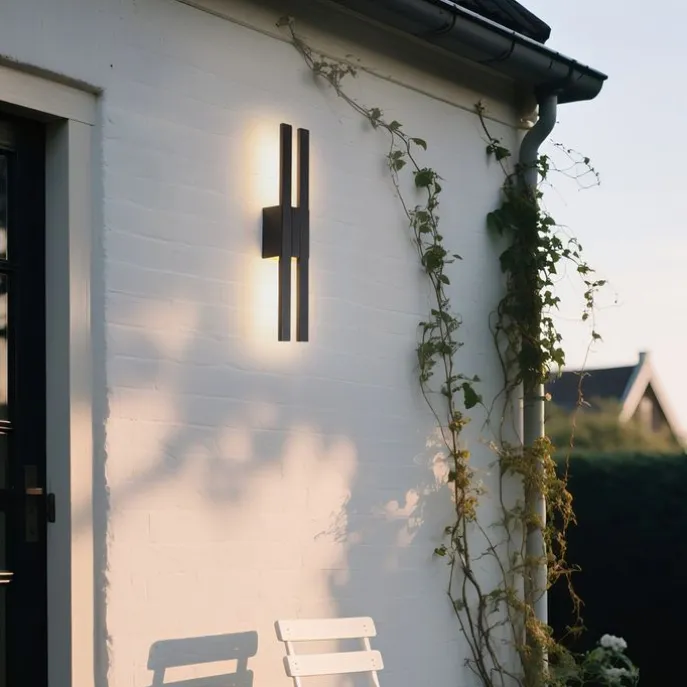 Moderne Außenwandleuchte schwarz inkl. LED 2-Licht IP54 - Jamal