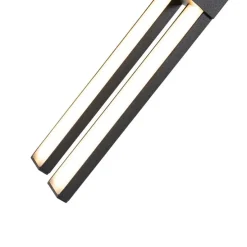 Moderne Außenwandleuchte schwarz inkl. LED 2-Licht IP54 - Jamal