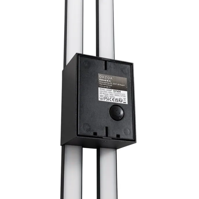 Moderne Außenwandleuchte schwarz inkl. LED 2-Licht IP54 - Jamal