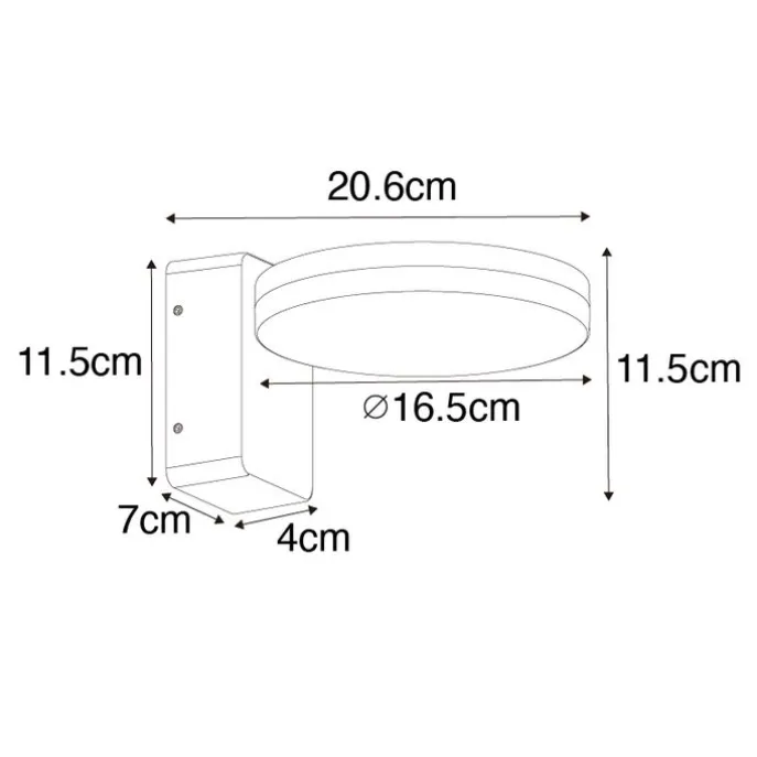 Moderne Außenwandleuchte schwarz inkl. LED IP54 - Esmee