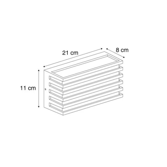 Moderne Außenwandleuchte schwarz inkl. LED IP65 - Jail