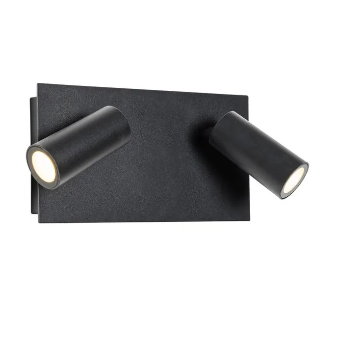 Moderne Außenwandleuchte schwarz inkl. LED 2-flammig IP54 - Simon