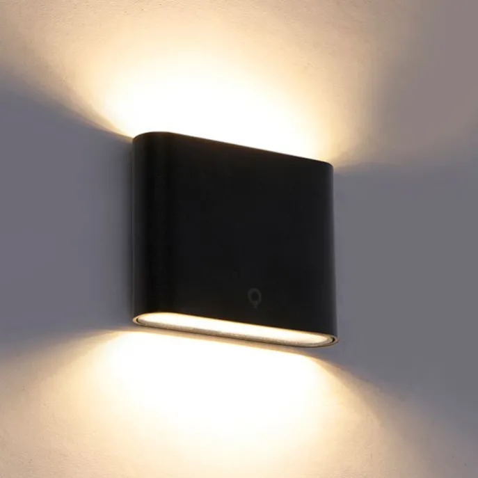 Moderne Außenwandleuchte schwarz 11,5 cm inkl. LED IP65 - Batt