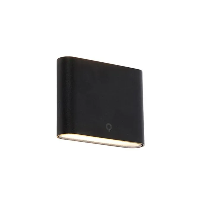 Moderne Außenwandleuchte schwarz 11,5 cm inkl. LED IP65 - Batt