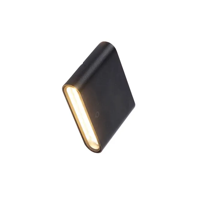 Moderne Außenwandleuchte schwarz 11,5 cm inkl. LED IP65 - Batt
