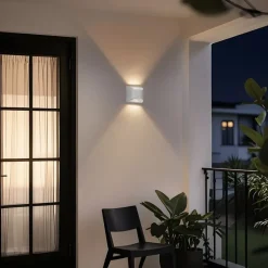 Moderne Außenwandleuchte weiß inkl. LED 2-flammig IP54 - Mal