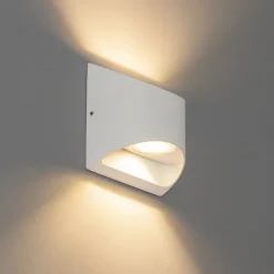 Moderne Außenwandleuchte weiß inkl. LED 2-flammig IP54 - Mal