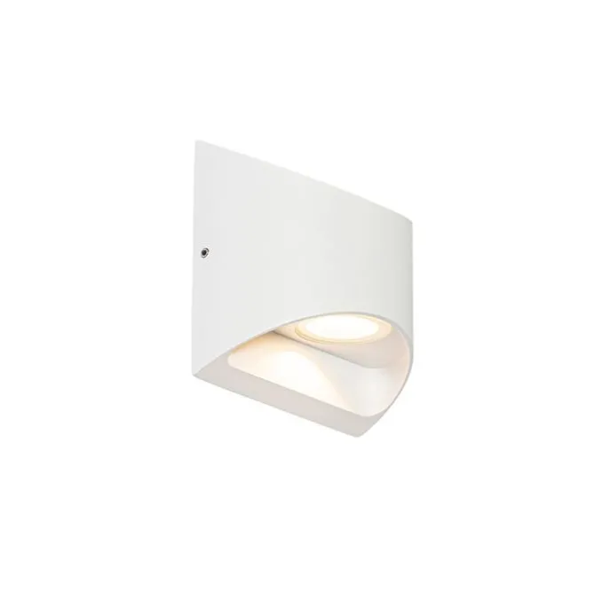 Moderne Außenwandleuchte weiß inkl. LED 2-flammig IP54 - Mal