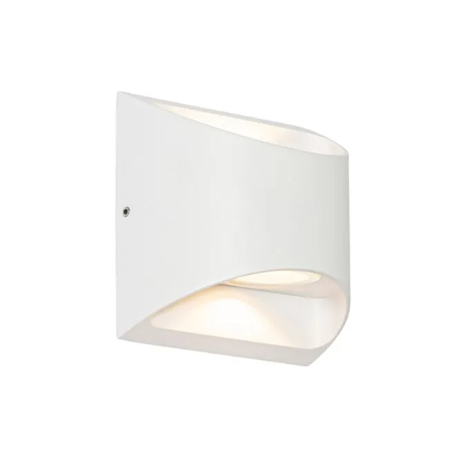 Moderne Außenwandleuchte weiß inkl. LED 2-flammig IP54 - Mal