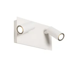 Moderne Außenwandleuchte weiß inkl. LED 2-flammig IP54 - Simon