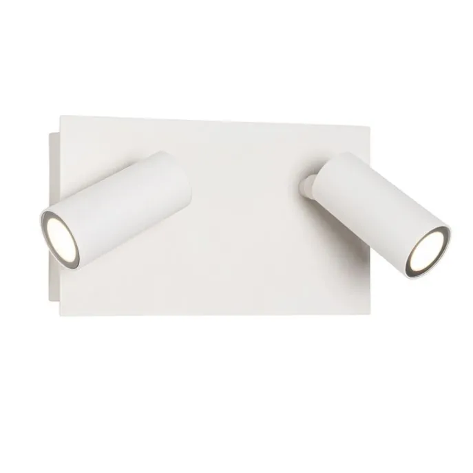 Moderne Außenwandleuchte weiß inkl. LED 2-flammig IP54 - Simon