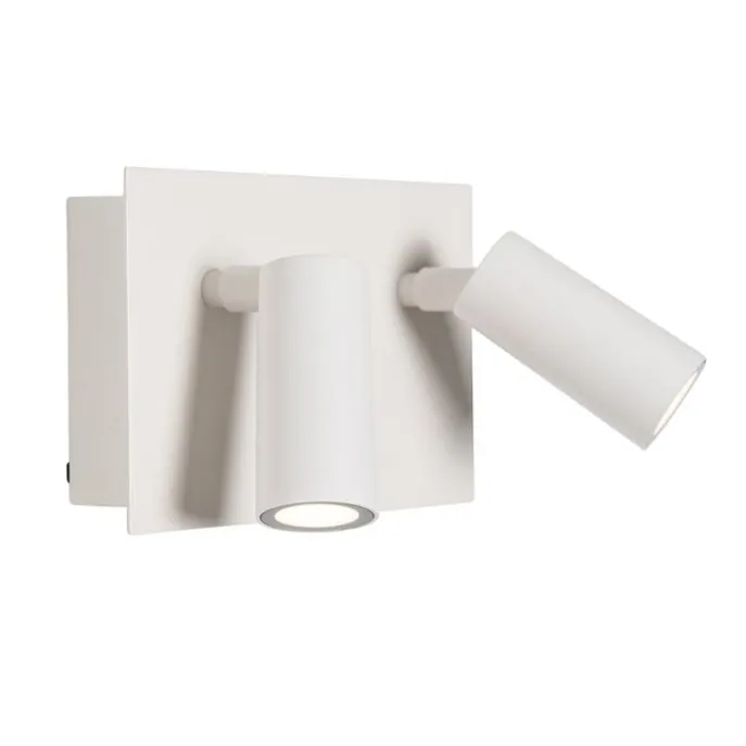 Moderne Außenwandleuchte weiß inkl. LED 2-flammig IP54 - Simon