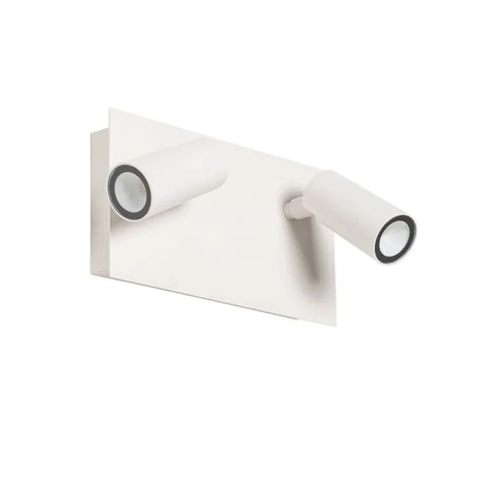 Moderne Außenwandleuchte weiß inkl. LED 2-flammig IP54 - Simon