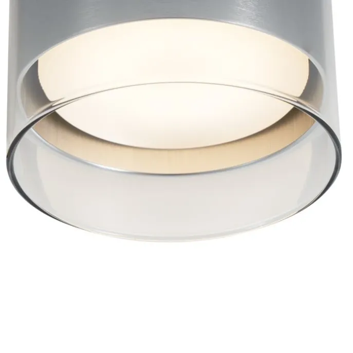 Moderne Aufbauleuchte Gunmetal mit Glas - Drain