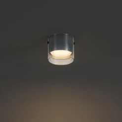 Moderne Aufbauleuchte Gunmetal mit Glas - Drain