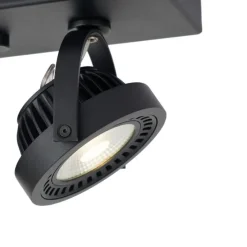 Moderne Aufbauleuchte schwarz inkl. dimmbarer LED 2-Licht - Apollo