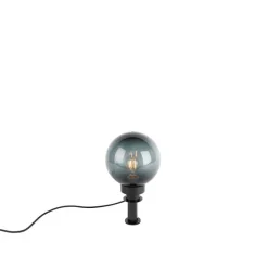 Moderne Aufsatzleuchte Rauchglas 20 cm IP44 - Moshi