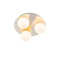 Moderne Badezimmer-Deckenleuchte Stahl 3-flammig - Cederic