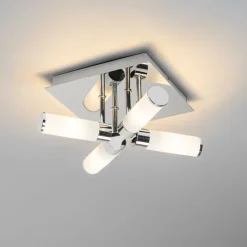 Moderne Badezimmer-Deckenleuchte Chrom 4-flammig IP44 - Bath