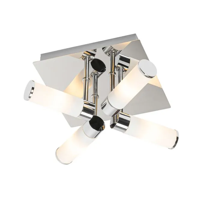 Moderne Badezimmer-Deckenleuchte Chrom 4-flammig IP44 - Bath