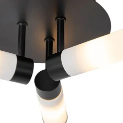 Moderne Badezimmer-Deckenleuchte schwarz 3-flammig IP44 - Bath