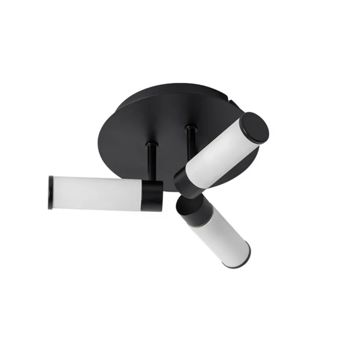 Moderne Badezimmer-Deckenleuchte schwarz 3-flammig IP44 - Bath