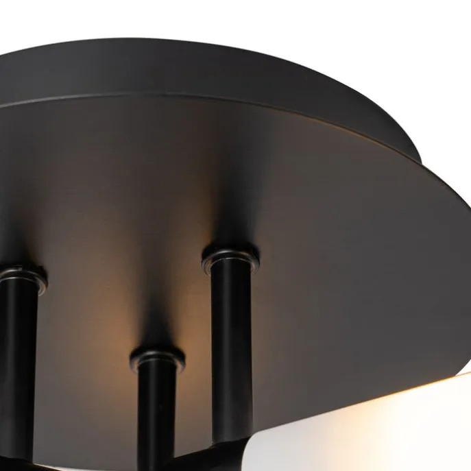Moderne Badezimmer-Deckenleuchte schwarz 3-flammig IP44 - Bath
