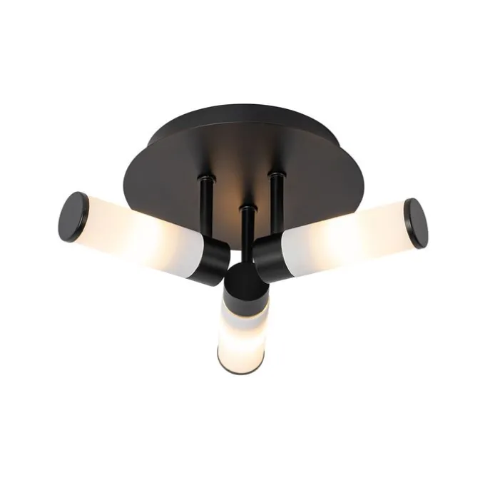 Moderne Badezimmer-Deckenleuchte schwarz 3-flammig IP44 - Bath