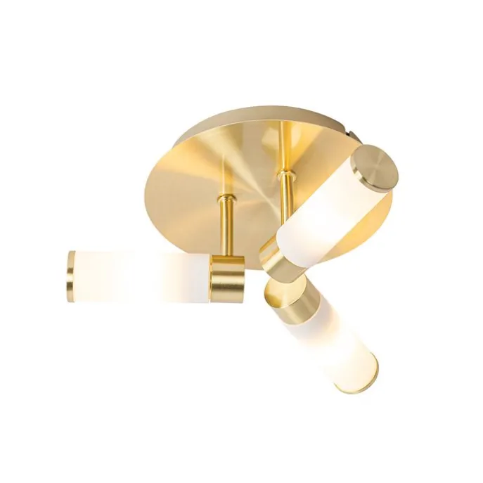 Moderne Badezimmer-Deckenleuchte Messing 3-flammig IP44 - Bath