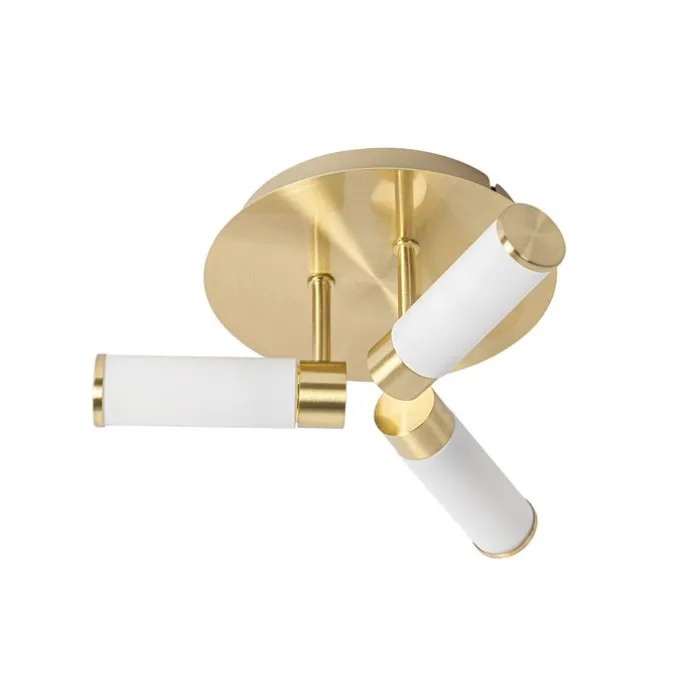 Moderne Badezimmer-Deckenleuchte Messing 3-flammig IP44 - Bath