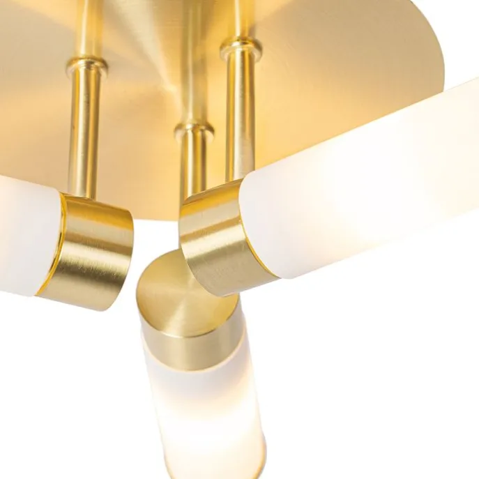 Moderne Badezimmer-Deckenleuchte Messing 3-flammig IP44 - Bath