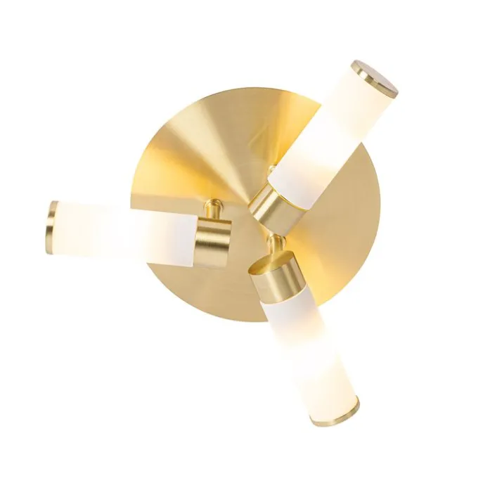 Moderne Badezimmer-Deckenleuchte Messing 3-flammig IP44 - Bath