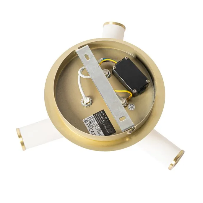 Moderne Badezimmer-Deckenleuchte Messing 3-flammig IP44 - Bath