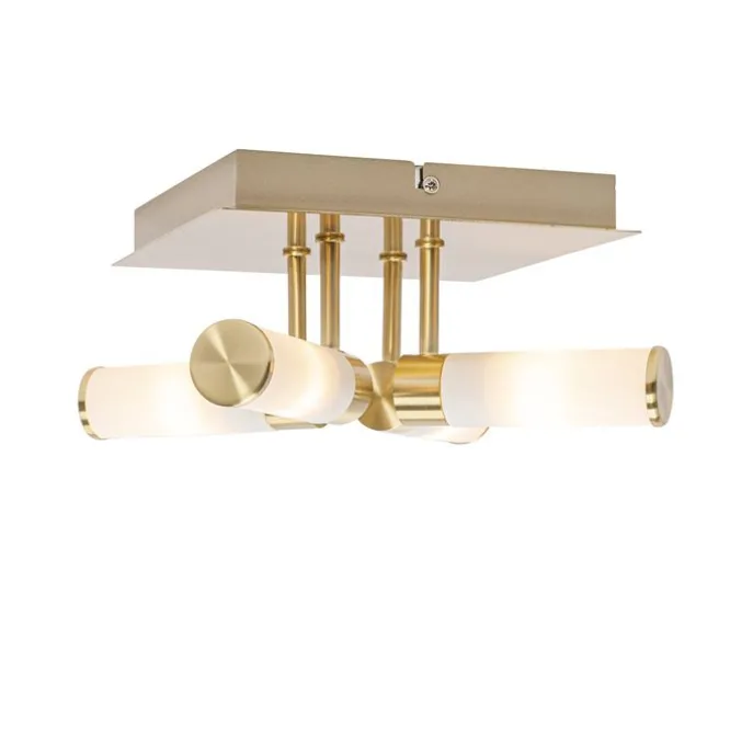 Moderne Badezimmer-Deckenleuchte Messing 4-flammig IP44 - Bath