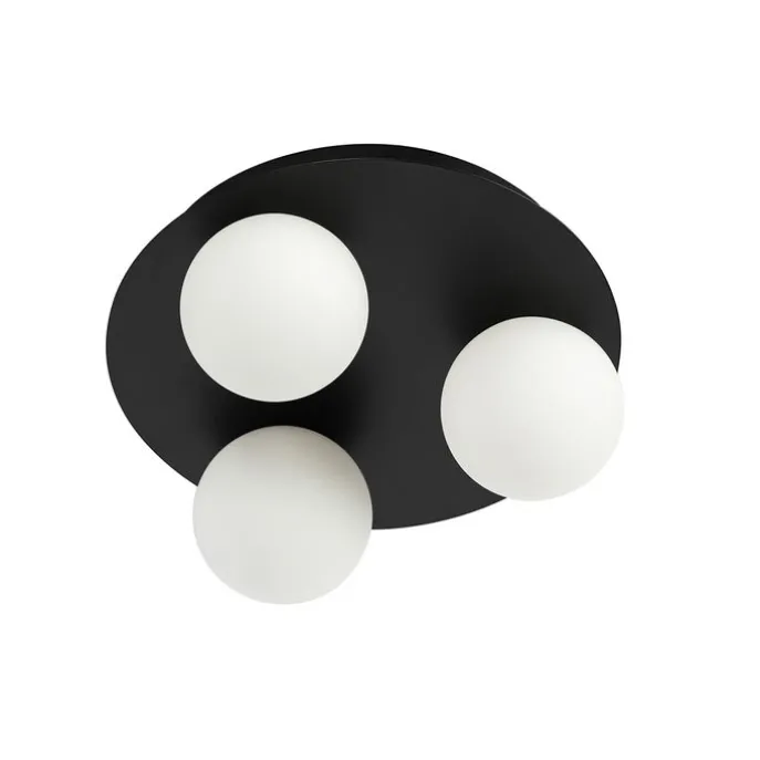 Moderne Badezimmer-Deckenleuchte schwarz 3-Licht - Cederic