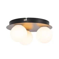 Moderne Badezimmer-Deckenleuchte schwarz 3-Licht - Cederic