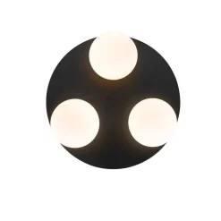 Moderne Badezimmer-Deckenleuchte schwarz 3-Licht - Cederic