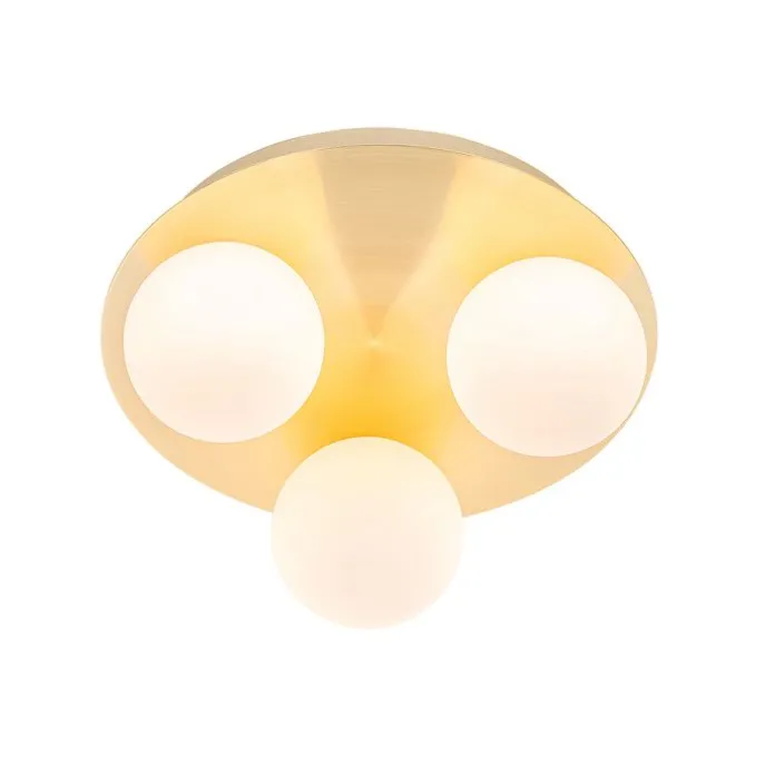 Moderne Badezimmer-Deckenleuchte Messing 3-flammig - Cederic