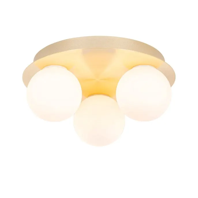 Moderne Badezimmer-Deckenleuchte Messing 3-flammig - Cederic