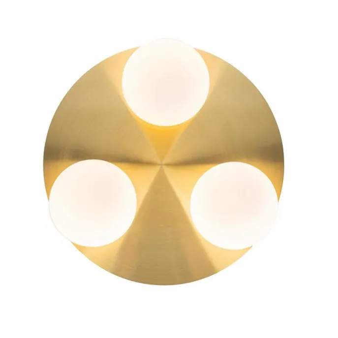 Moderne Badezimmer-Deckenleuchte Messing 3-flammig - Cederic