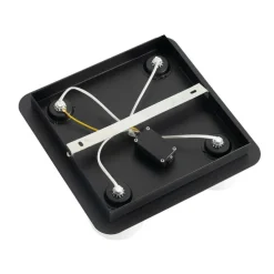 Moderne Badezimmer-Deckenleuchte schwarz quadratisch 4-flammig - Cederic