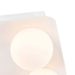 Moderne Badezimmer-Deckenleuchte weiß quadratisch 4-flammig - Cederic