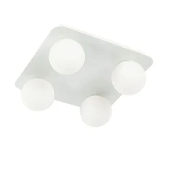 Moderne Badezimmer-Deckenleuchte weiß quadratisch 4-flammig - Cederic