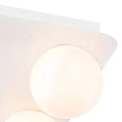 Moderne Badezimmer-Deckenleuchte weiß quadratisch 4-flammig - Cederic