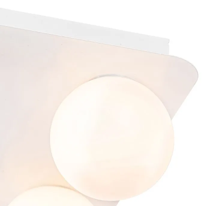 Moderne Badezimmer-Deckenleuchte weiß quadratisch 4-flammig - Cederic